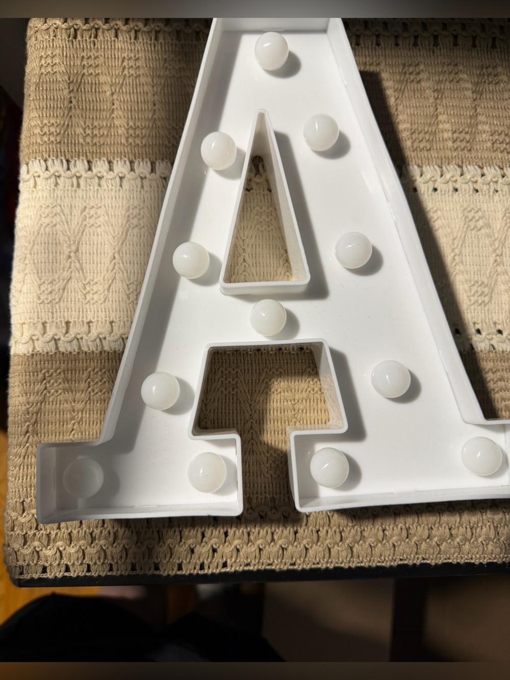 Room Decor - White Marquee Letter A Light